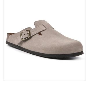 White Mountain Bari Leather Footbeds Clog